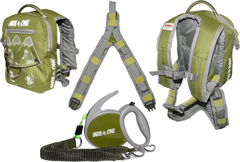 MDXONE Kids Ski & Snowboard Harness Trainer – Retractable Leash, Shock Bungees & Removable Seat - Image 2